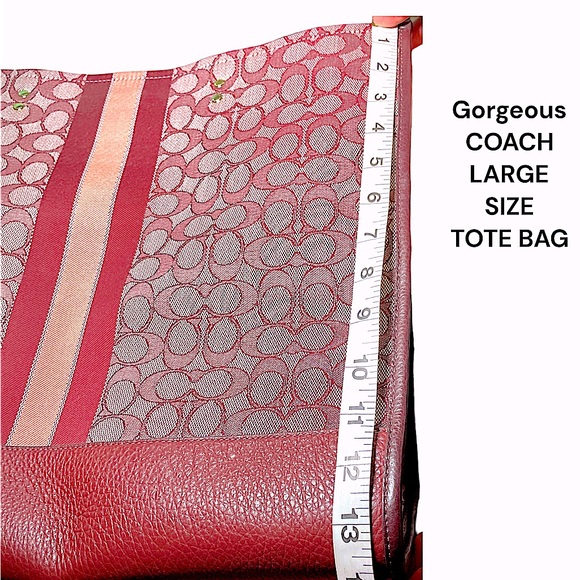 LARGE COACH DEMSEY TOTE EXCELLENT CONDITION & BEAUTIFUL COLOR-CROSSBODY TOTE - Picture 10 of 16